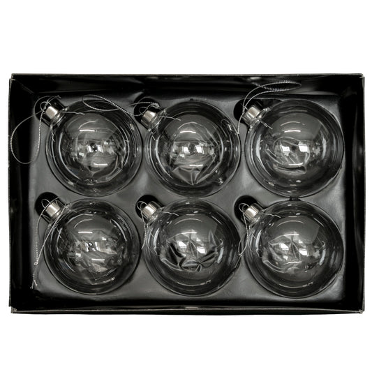 Glass Baubles 8 cm 6 pack - Default Title (GLABAUB6)