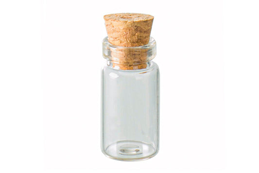 Glass Bottle with Cork 11 x 22mm high Pack of 5 - Default Title (GLABOT22x11)