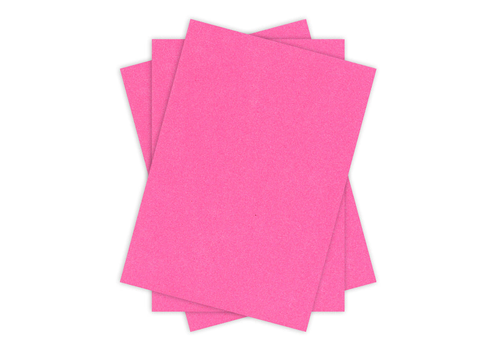 Glitter Card A4 NEON PINK Pack of 3 - Default Title (GLITCNEONPINK)