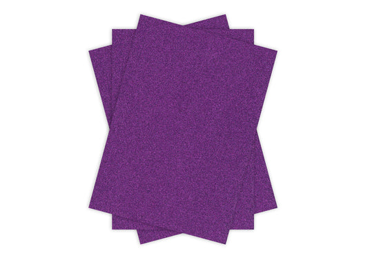 Glitter Card A4 PURPLE Pack of 3 - Default Title (GLITCPURPLE)