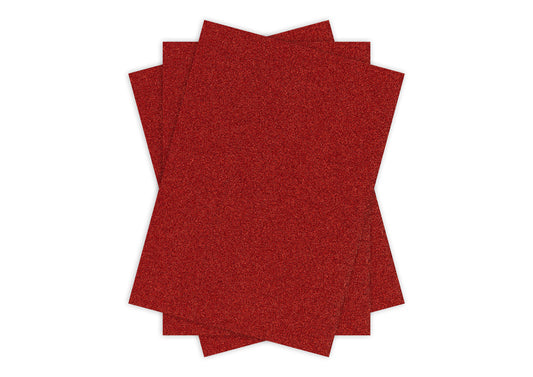 Glitter Card A4 RED Pack of 3 - Default Title (GLITCRED)