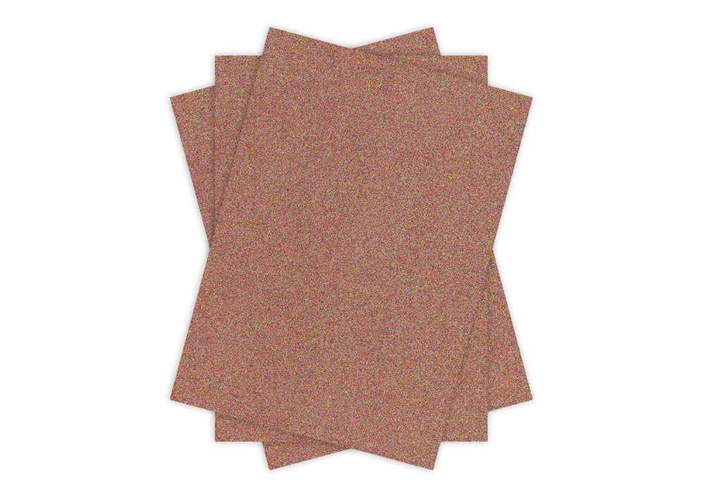 Glitter Card A4 ROSE GOLD Pack of 3 - Default Title (GLITCROSGOL)