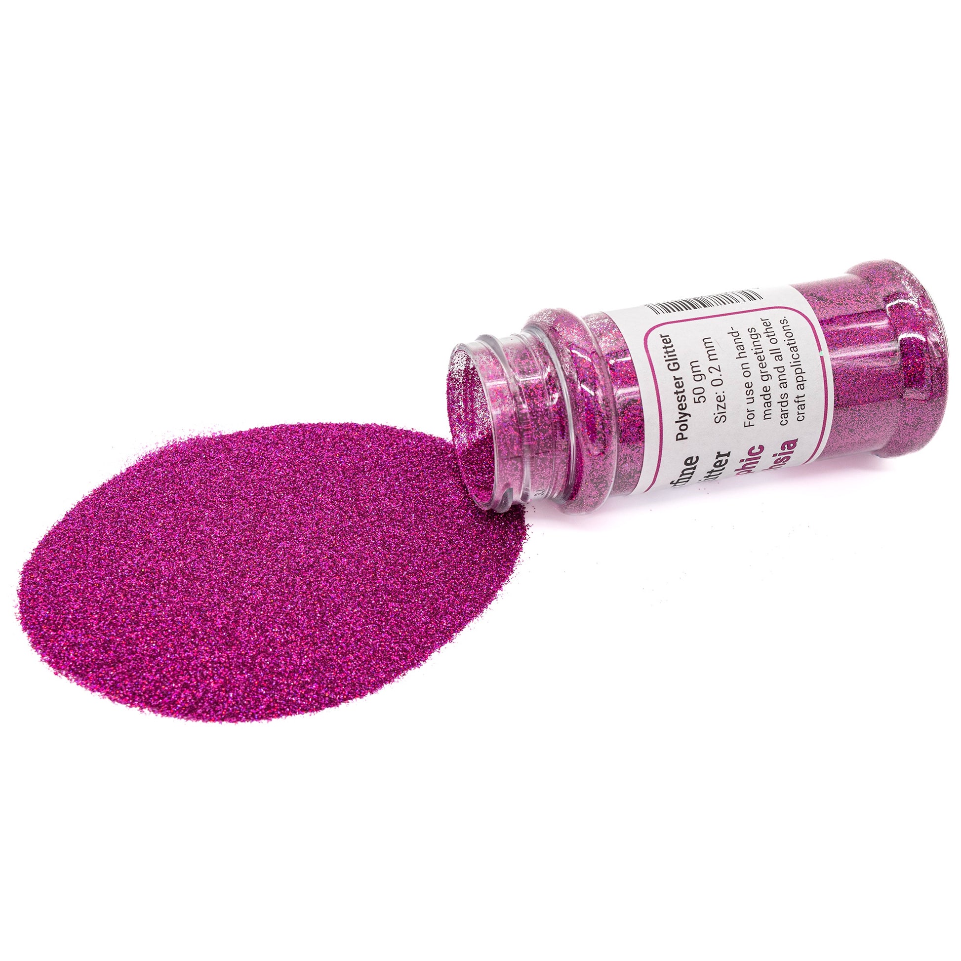 Glitter Holographic Fuchsia Superfine 0.2mm 50g - Default Title (GLITHOFUCH)