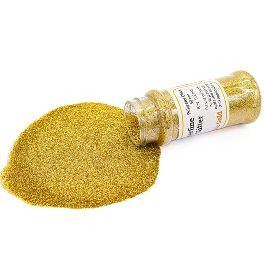 Glitter Holographic Gold Superfine 0.2mm 50g - Default Title (GLITHOGOLD)