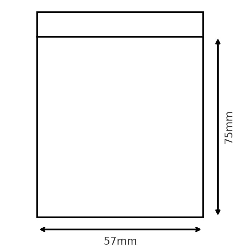 GSB-2 Gripseal Bag 57 x 75mm Pack of 100 - Default Title (GSB2)