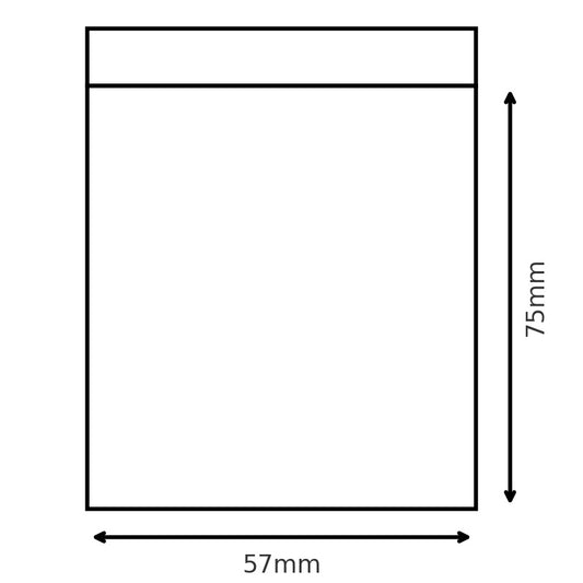 GSB-2 Gripseal Bag 57 x 75mm Pack of 100 - Default Title (GSB2)