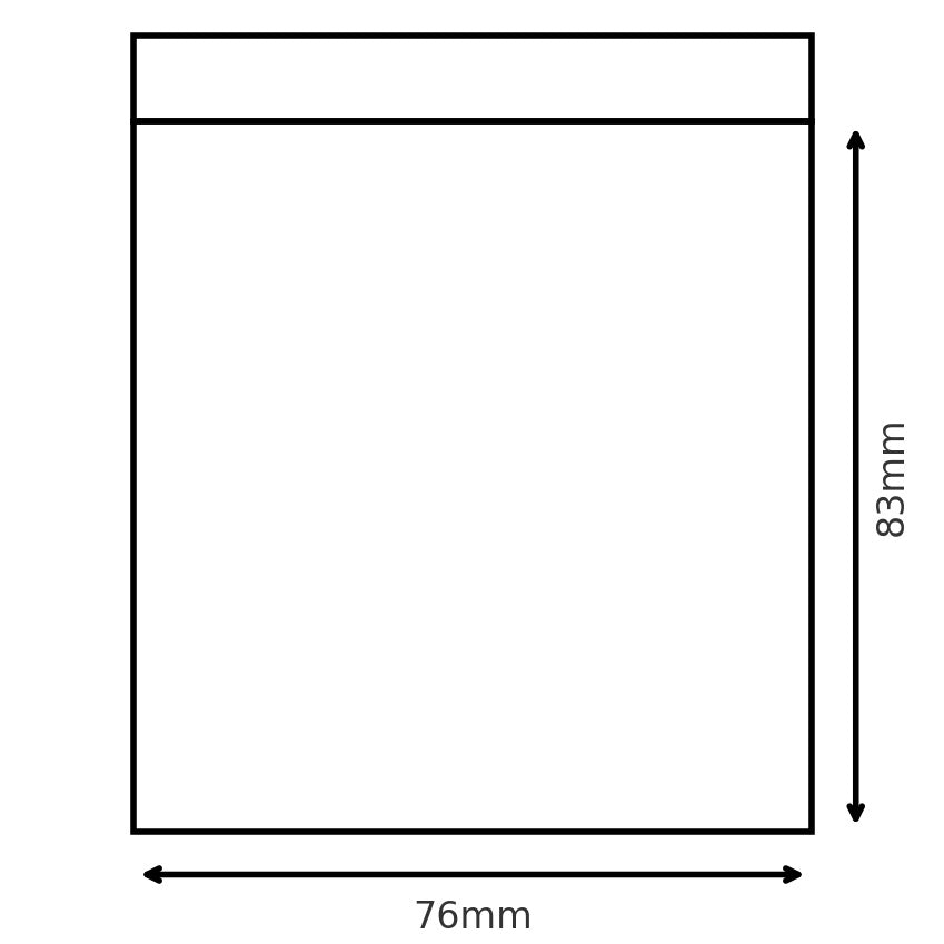 GSB-3 Gripseal Bag 76 x 83mm Pack of 100 - Default Title (GSB3)