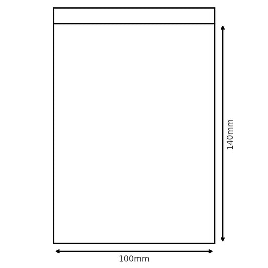 GSB-6 Gripseal Bag 100x140mm Pack of 100 - Default Title (GSB6)