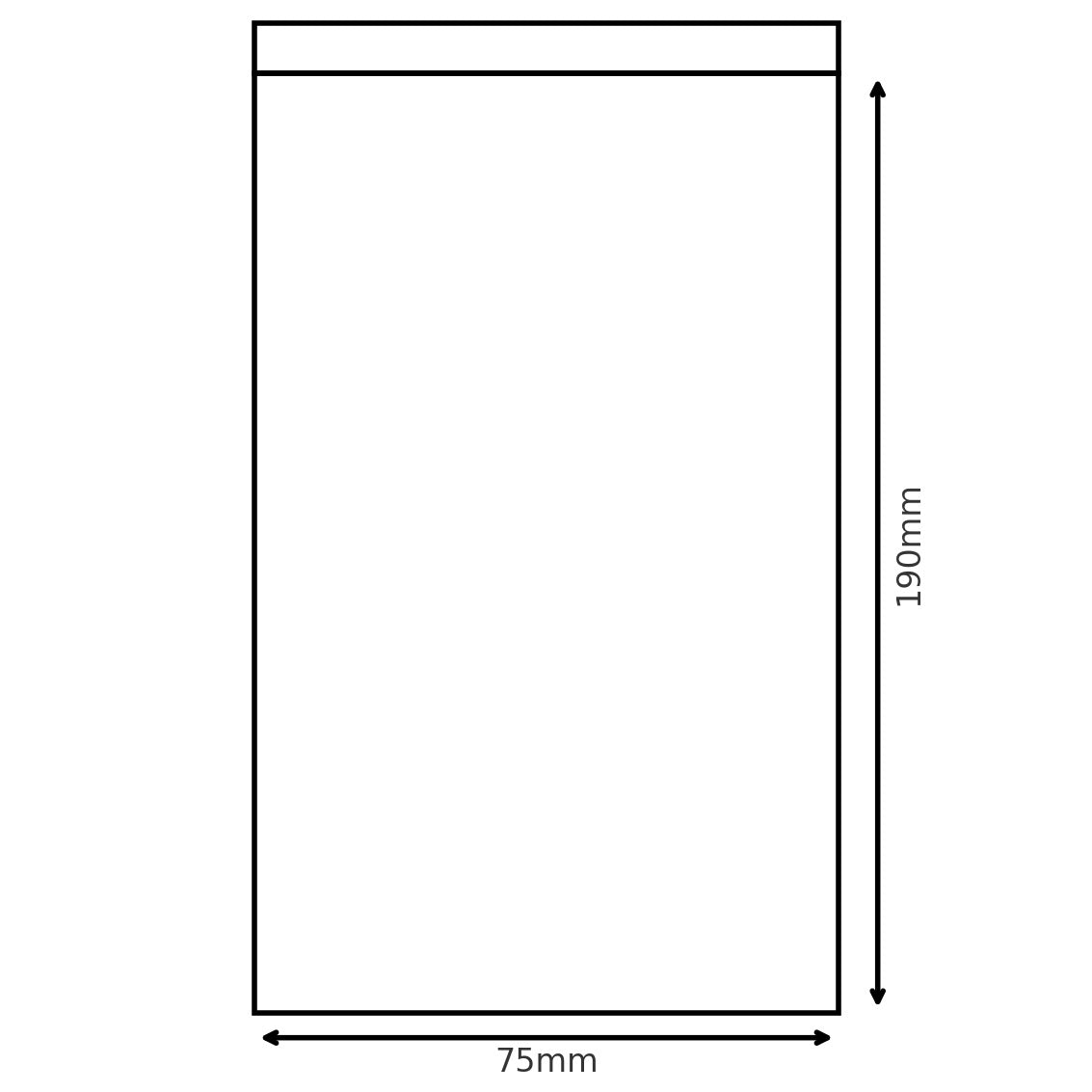 GSB-8 Gripseal Bag 75x190mm Pack of 100 - Default Title (GSB8)