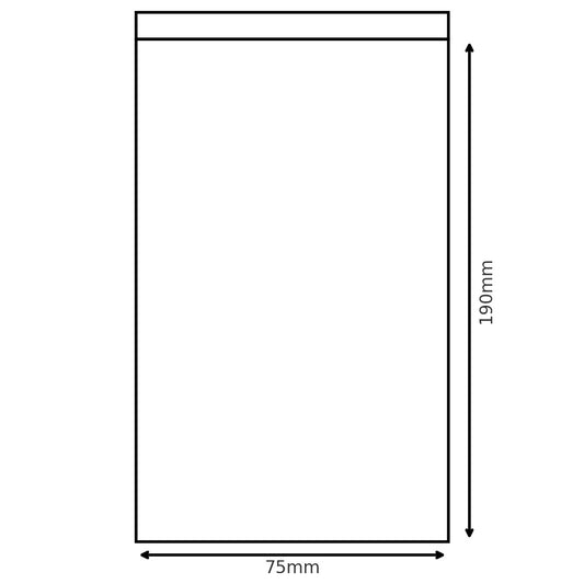 GSB-8 Gripseal Bag 75x190mm Pack of 100 - Default Title (GSB8)