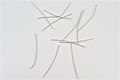 Head Pins 50mm Silver Plated Pack of 12 - Default Title (HEADSP12)