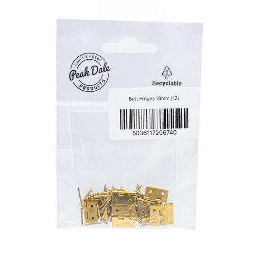Butt Hinges 13mm including pins (12)