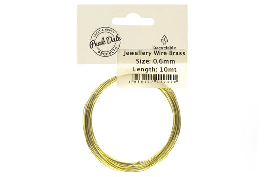 Jewellery Wire Brass 0.6mm - 10mt - Default Title (JEWBRA06)