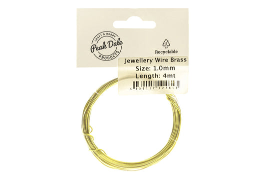 Jewellery Wire Brass 1.0mm - 4mt - Default Title (JEWBRA10)