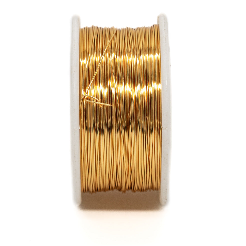 Jewellery Wire Gilt Plated 0.3mm - 55mt - Default Title (JEWGOL03)