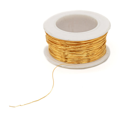 Jewellery Wire Gilt Plated 0.3mm - 55mt - Default Title (JEWGOL03)