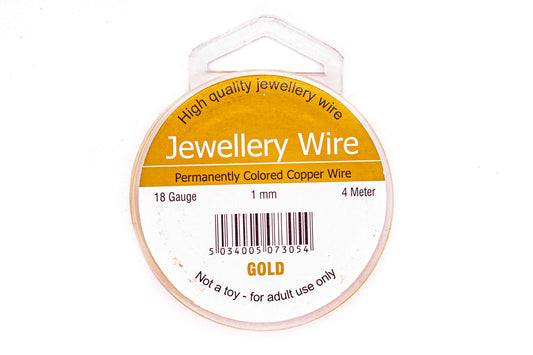 Jewellery Wire Gold Plated 1.0mm - 2mt - Default Title (JEWGOL10)