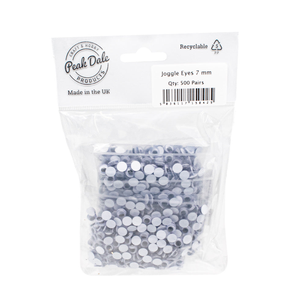 Joggle Eyes 7mm Glue On 500 Pairs - Default Title (JEYE7M500)