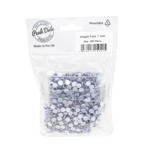 Joggle Eyes 7mm Glue On 500 Pairs - Default Title (JEYE7M500)