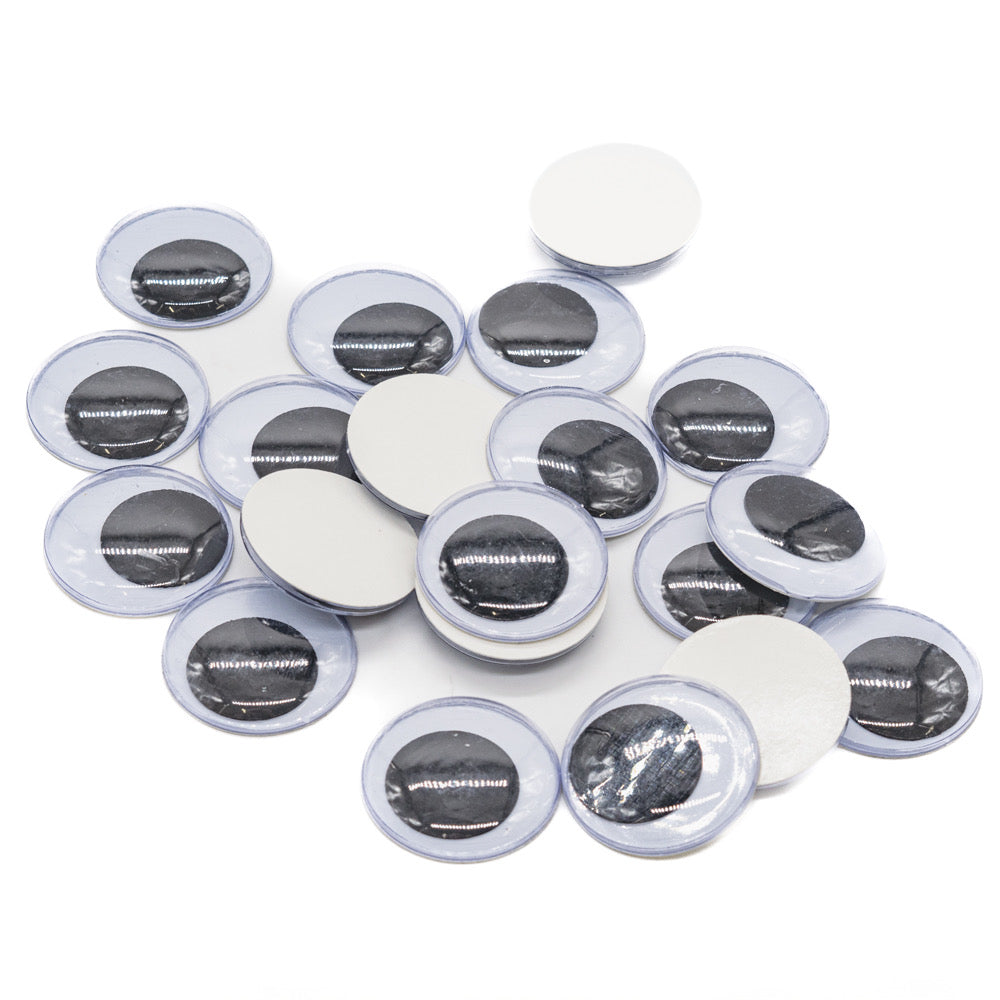 Joggle Eyes SELF ADHESIVE 30mm 10 Pairs - Default Title (JEYES-A30M10)