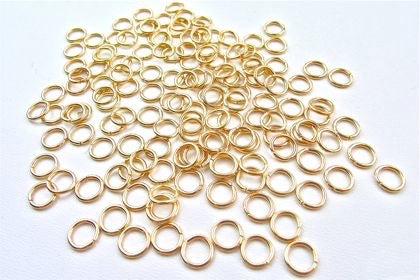 Jump Rings 7mm Gilt Plated Pack of 144 - Default Title (JUMP7G144)