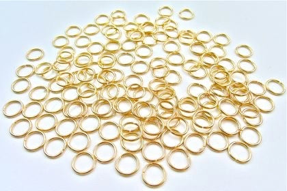 Jump Rings 9mm Gilt Plated Pack of 144 - Default Title (JUMP9G144)