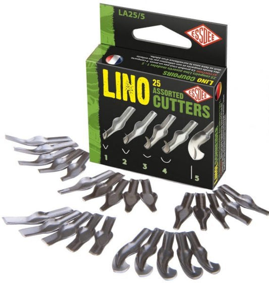 Lino Cutter Blades 25 Assorted styles 1 to 10 - Default (LINBLAGB25)