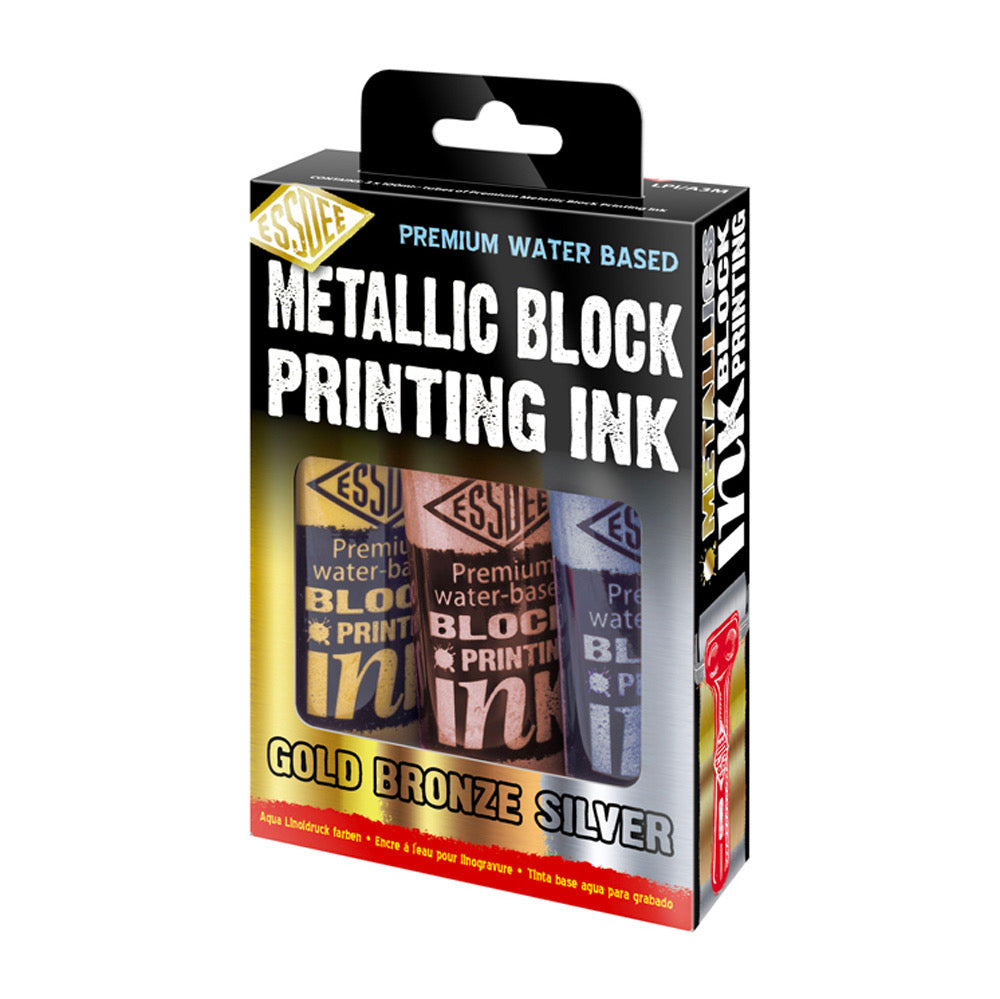 Lino Printing Premium Ink Metallic 3 Pack - Default Title (LININKMET3)