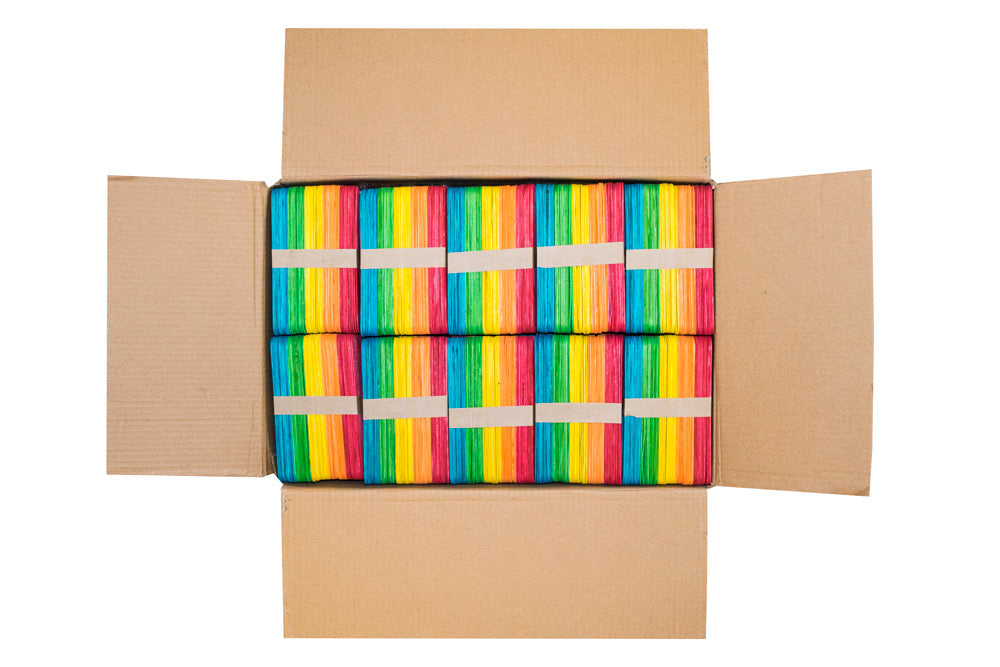 Lollipop Sticks JUMBO Coloured 5,000 Bulk box - Default Title (LOLLYCOLJUMBOBULK)