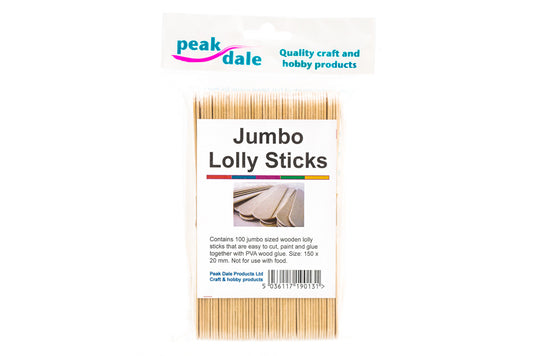 Lollipop Sticks JUMBO Natural Pack of 100 - Default Title (LOLLYJUMBO)