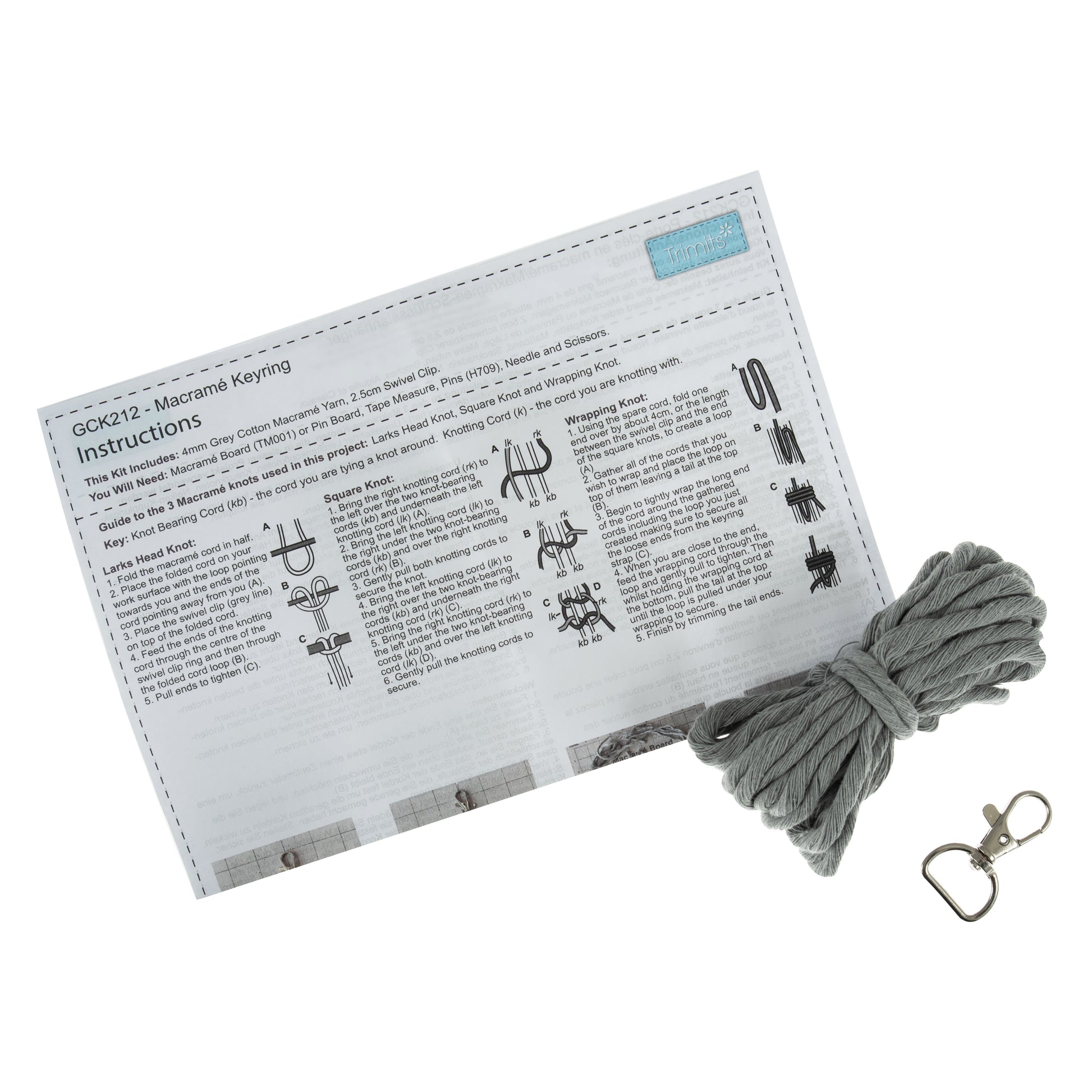 Macrame Kit Key Ring - Default Title (MACKITXKEY)