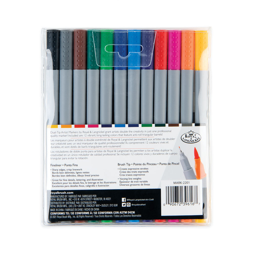 Double ended marker 12 pack - Default Title (MARK12)