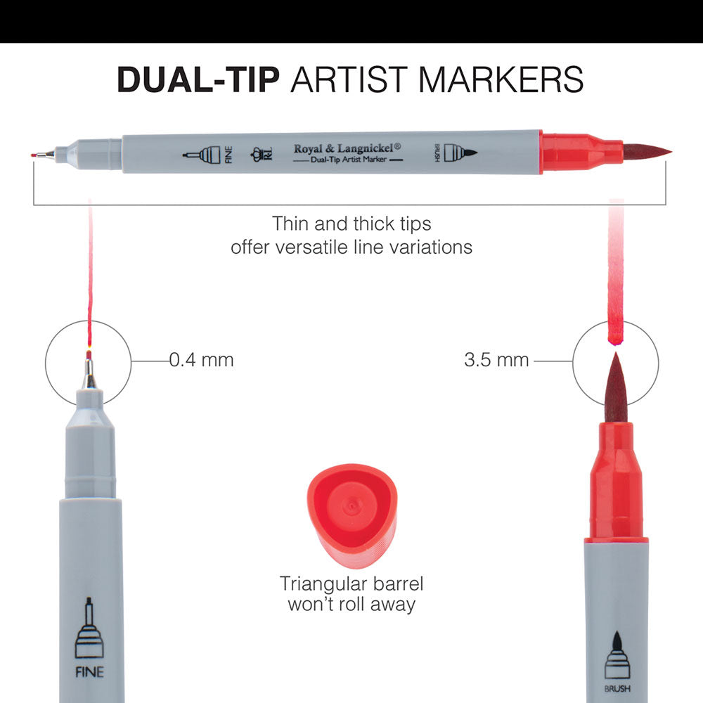 Double ended marker 12 pack - Default Title (MARK12)