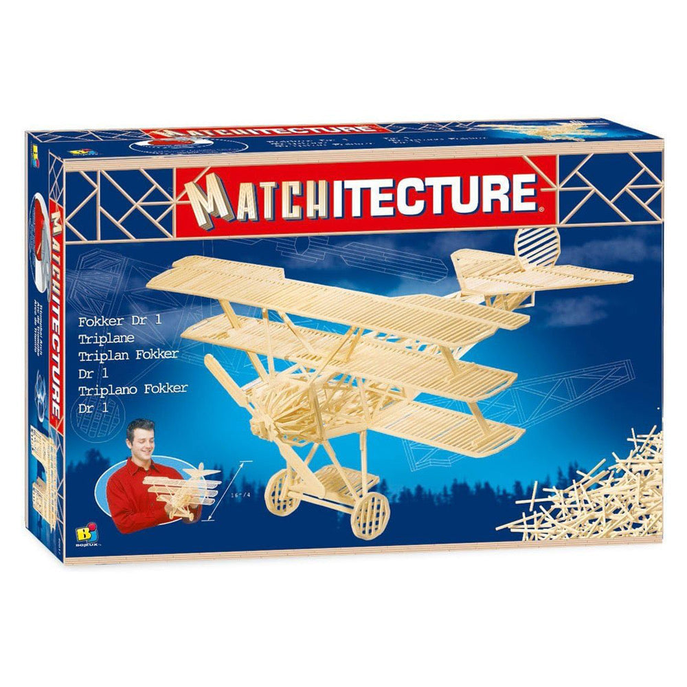 Matchstick Kit Fokker DR1 Plane Matchitecture - Default Title (MATKITFOKK)