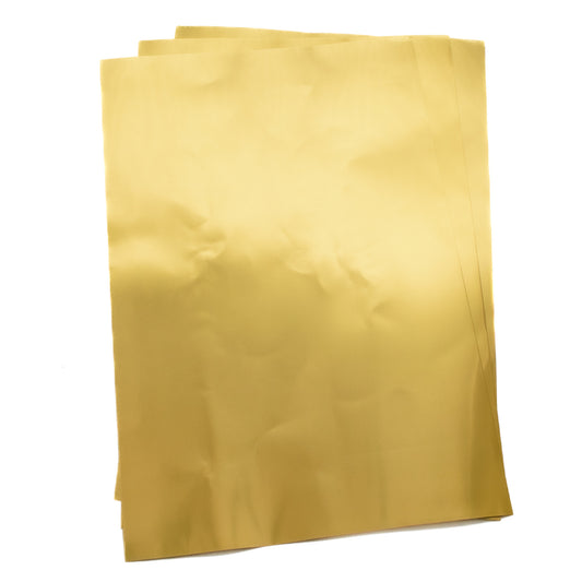 Metal Foil Gold Colour 18.5 x 29 cm Pack of 3