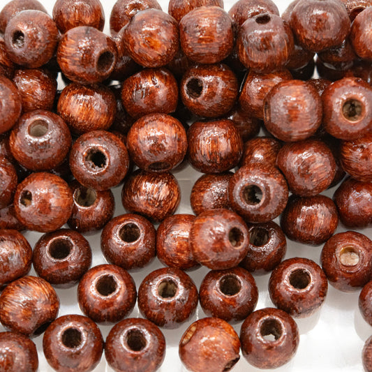 Beads Wood 6mm Round Brown Pack of 100 - Default Title (NO1BRO)