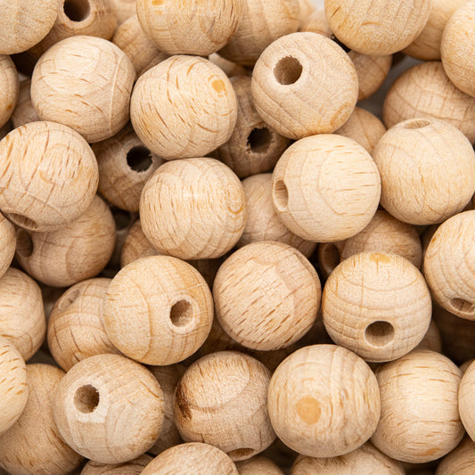 Beads Wood 12mm Round Natural Pack of 100 - Default Title (NO2NAT)