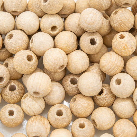 Beads Wood 8mm Round Natural Pack of 100 - Default Title (NO4NAT)