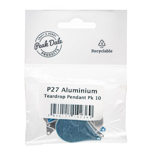 P27 Aluminium Teardrop Pendant Pk 10 - Default Title (P27)