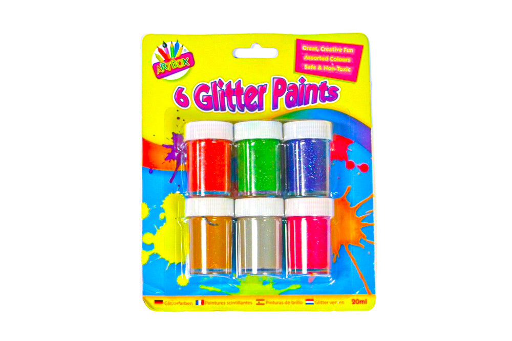 Paint Pots Glitter 6 Pack - Default Title (PAIGLIT6)