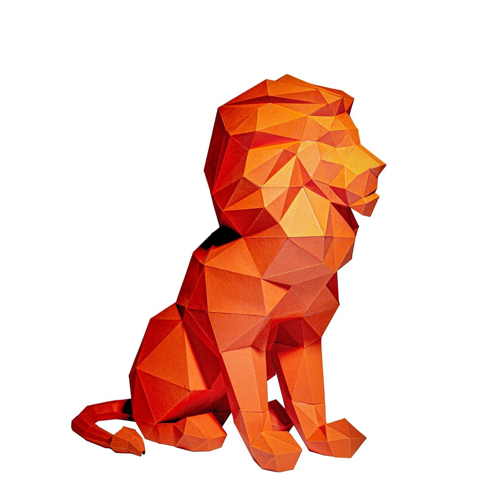 Papercraft World Sitting Lion - Default Title (PAPCRALIONSIT)