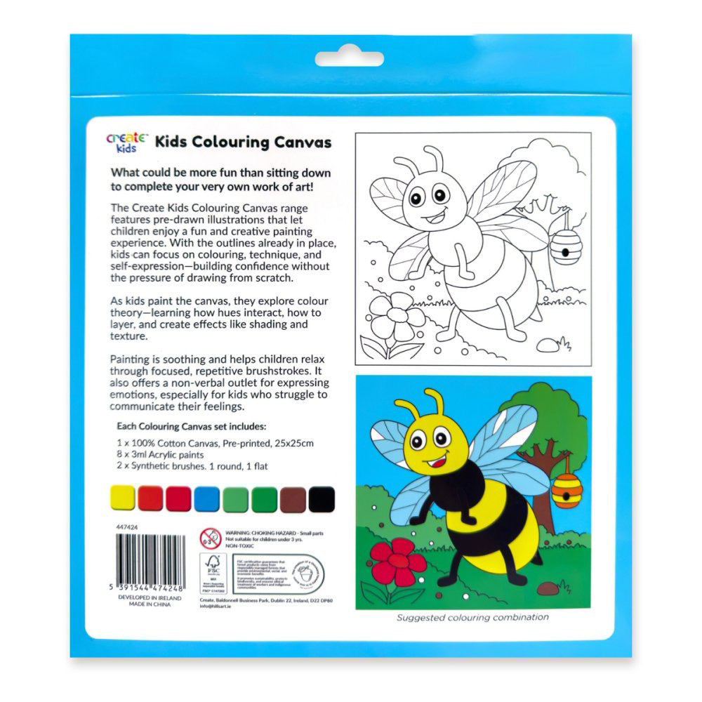 Kids Colouring Canvas BUSY BEE - Default (PBNKIDBEE)