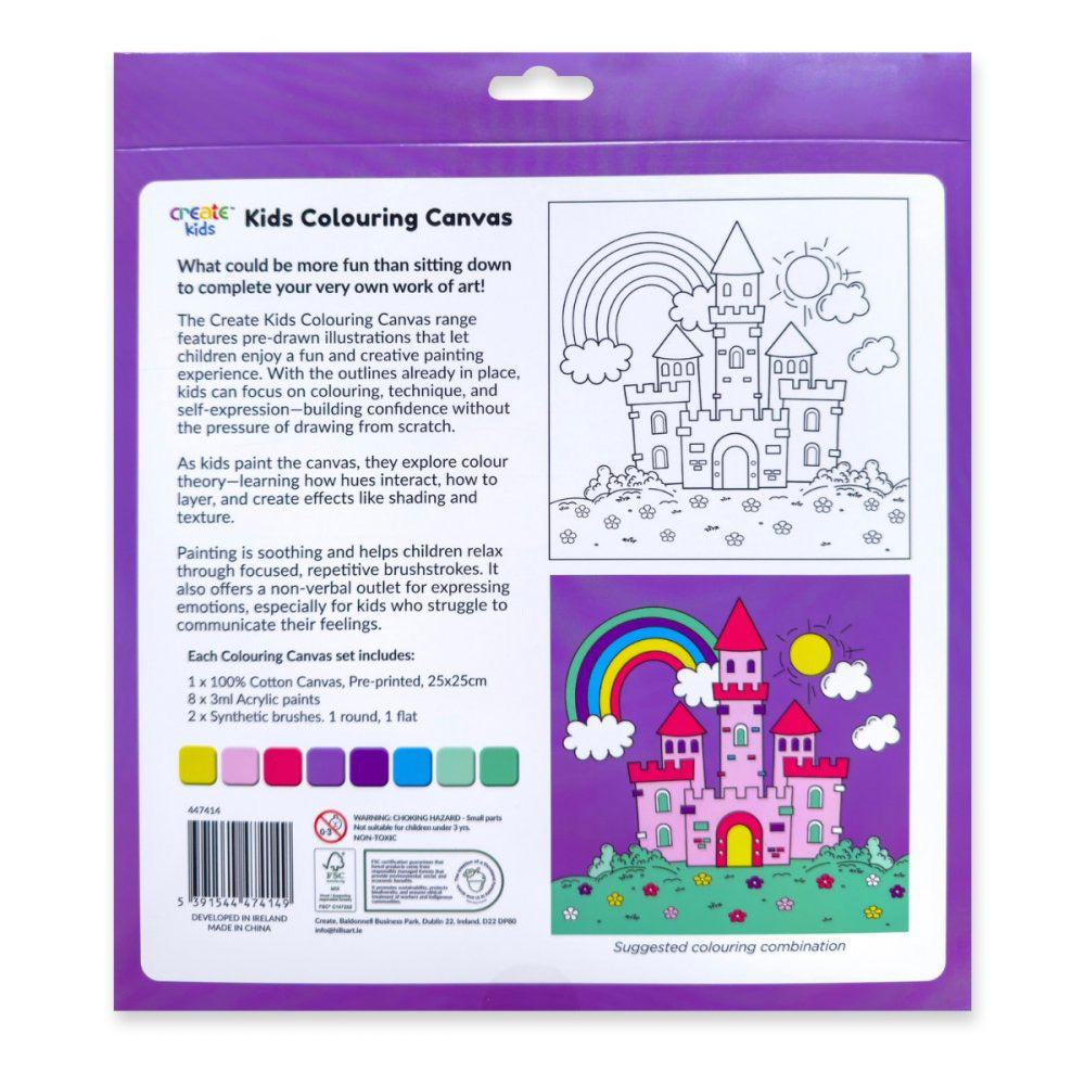 Kids Colouring Canvas ENCHANTED CASTLE - Default (PBNKIDCAST)