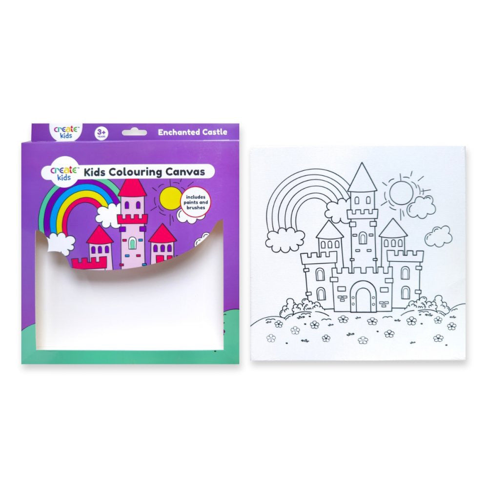 Kids Colouring Canvas ENCHANTED CASTLE - Default (PBNKIDCAST)