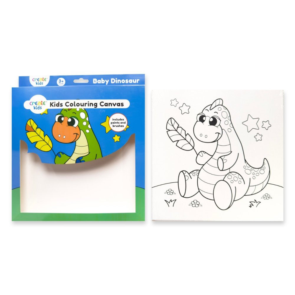 Kids Colouring Canvas BABY DINOSAUR - Default (PBNKIDDINO)