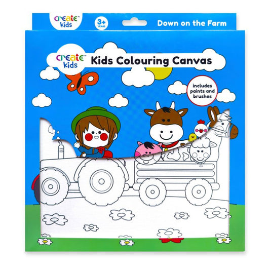 Kids Colouring Canas DOWN ON THE FARM - Default (PBNKIDFARM)