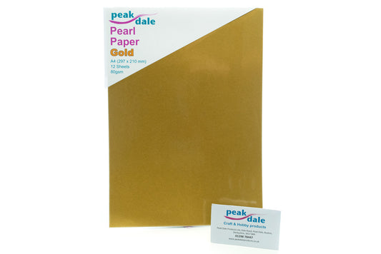 Centura Pearl Paper A4 Gold Pack of 12 - Default Title (PEARLPAPA4GOLD)