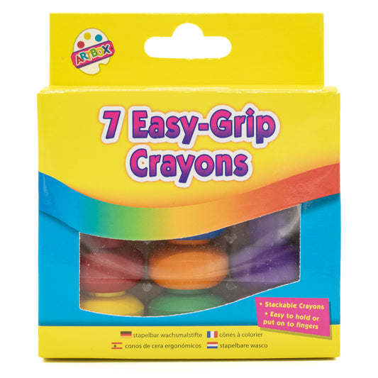 Easy Grip Crayons Assorted Colours Set of 7 - Default Title (PENCRAEG7)