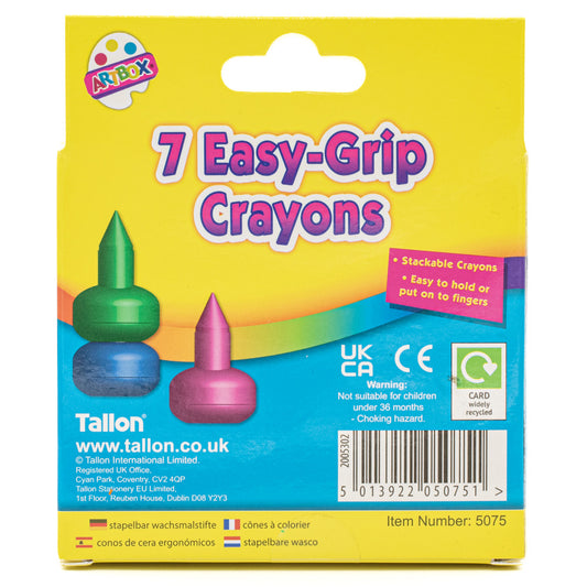 Easy Grip Crayons Assorted Colours Set of 7 - Default Title (PENCRAEG7)