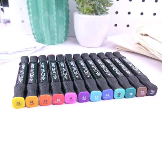 Nova Fabric Markers Set of 12 Double ended